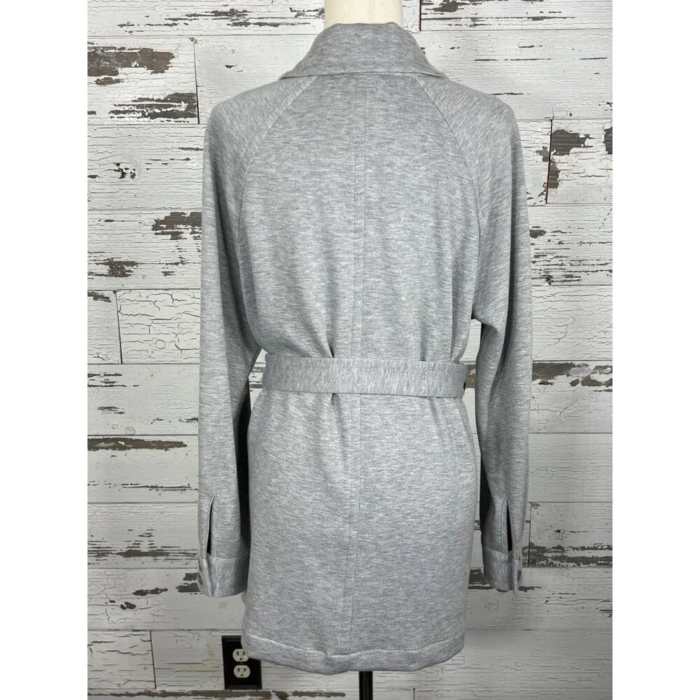 CABI Grab & Go Trench Coat in Heather Gray Sz L #6672 NWOT - Picture 3 of 7